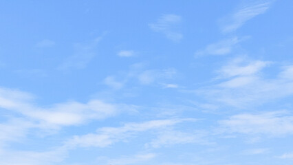 Fototapeta premium Clear blue sky with soft cloud with daylight natural background. Soft white clouds float in the clear blue sky. Clear blue sky, bright spring, soft sky gradient.