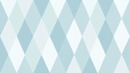 Seamless geometric pattern of light blue and white diamonds with subtle shading