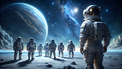 Photo Team Astronauts Advanced Space