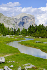Val di Fanes, Alpe di Fanes Grande, Alta via n. 1 delle Dolomiti - Dolomiten-Höhenweg, Italy