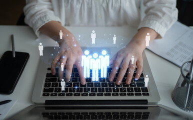 Global human network and workforce distribution highlight human, network, and global presence...