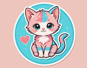 Fototapeta premium cute vector cat