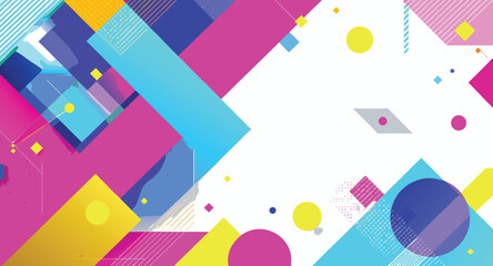 Colorful geometric abstract background with dynamic shapes and modern design aesthetic