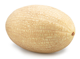White oval melon isolated on white background. File contains clipping path.