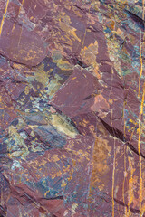 Rugged rock formation in outdoor nature setting during daytime