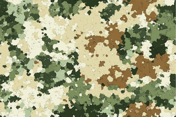 An army seamless pixel summer camouflage pattern for your production or design. Vector illustration.