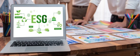 ESG environmental social governance policy for brisk business to set a standard to achieve high ESG...