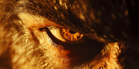 Intense Eye Portrait, Golden Eye Photo, Close Up Image, Animal Eye, Human Eye Art, Detailed Eye Shot, Digital Photo, Eye Photography