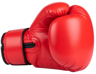 Dynamic Red Boxing Glove Cutout – Sports Equipment PNG