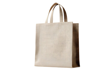 Eco-friendly jute shopping bag with neutral tone displayed upright for branding mockups and packaging visuals