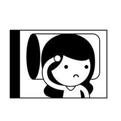 Illustration of a Girl Having Insomnia