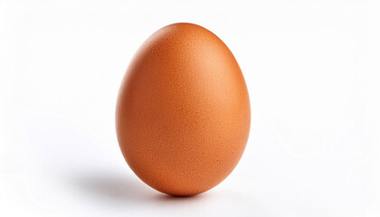 a fresh brown egg isolated on white background