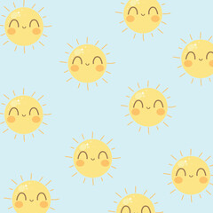 sun seamless pattern