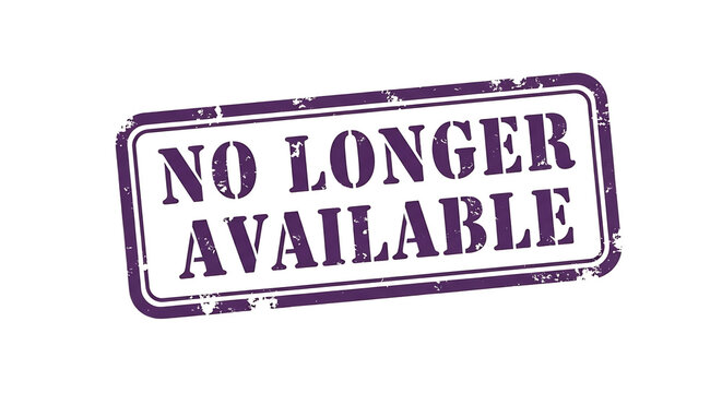 Vintage purple no longer available stamp