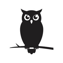 owl perched on a branch vector art