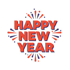 Obraz premium A festive greeting graphic design for New Year celebrations, ideal for banners, cards, and social media posts, expressing joy and cheerful holiday wishes.