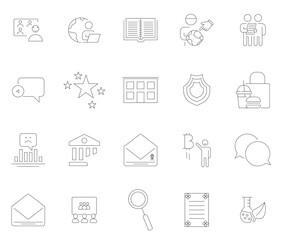 Business and Finance Icon Set with Vector Symbols for Web and Office Use