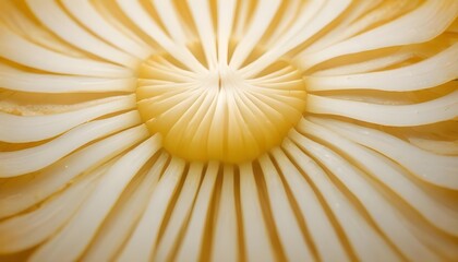Abstract macro shot of an onion's layers in a radial pattern.