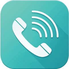 blue call icon and vector