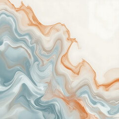 The digital art piece features abstract Pastel Swirls in blue and orange organic shapes.