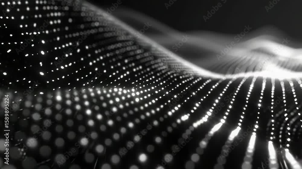 Poster a classic monochrome display showing pixels and lines