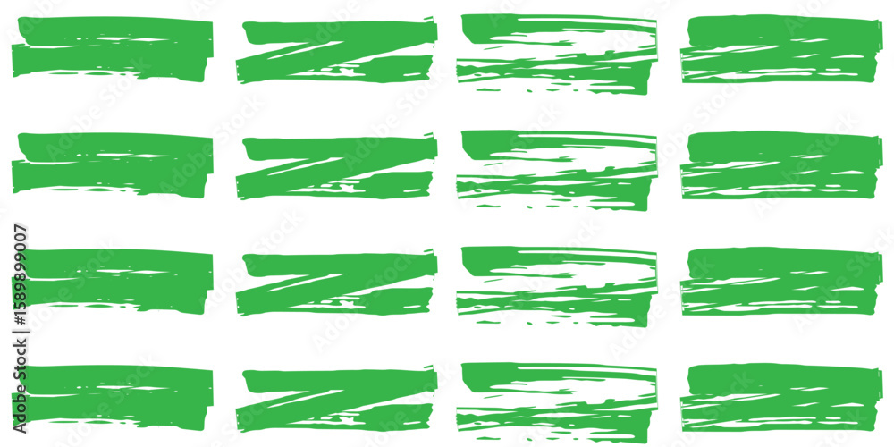 Poster highlight marker lines. green text highlighter markers strokes, highlights marking. permanent marker