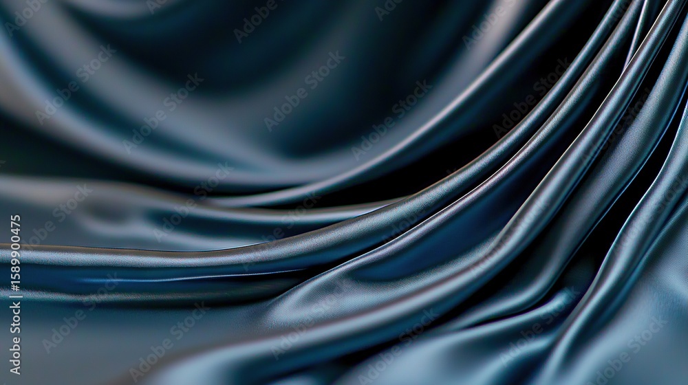 Poster a clear photo of blue fabric with sharp images of the top and bottom sections