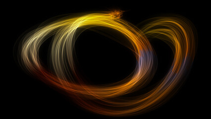 Abstract, space flowing, and vibrant dynamic, fiery color gradients on a black background. abstract energy design featuring vibrant fiery colors.