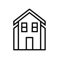 Duplex Building Outline Logo Icon Vector Illustration