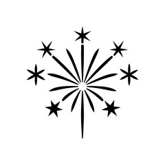 Fireworks Burst with Sparkles Icon Vector Illustration