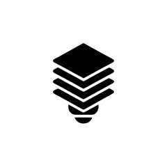 Layered Ideas Stack Logo Icon Vector Illustration