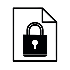 NDA Locked File Icon Vector Illustration