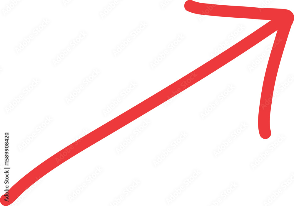 Poster red arrow design with illustration elements for graphic design projects and creative visual communic