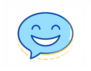 Fototapeta premium Smiling speech bubble graphic
