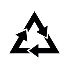 Recycling Triangle Arrows Logo Icon Vector Illustration