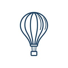 Obraz premium Outline hot air balloon icon in minimal vector style 