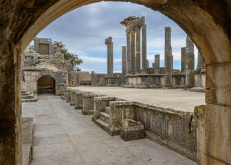 A view of the Roman ruins of Dougga (Thugga) in Tunisia