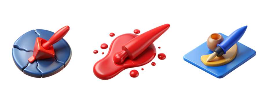 Vibrant turquoise brush stroke captures creativity in artistic expression and design isolated on transparent background