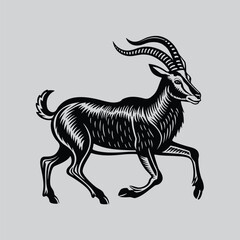 Graceful Spotted Buck Clipart