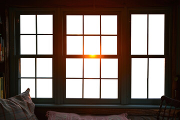 PNG Window see sunset furniture room architecture.