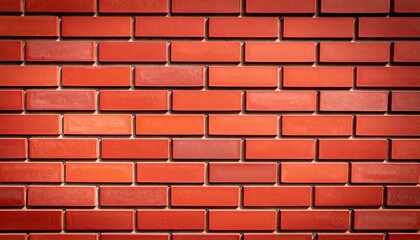 Obraz premium A close-up view of a red brick wall