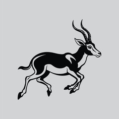 Sika Deer Silhouette Drawing