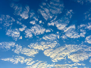 White clouds on a blue sky