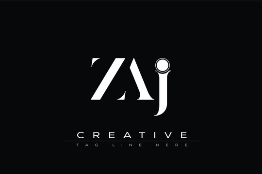 ZAJ abstract letter logo design. This logo is designed by three abstract letters.