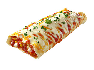 Delicious Cheese Enchilada on Transparent Background