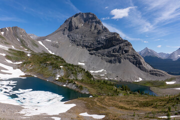 mountain landscape with snow