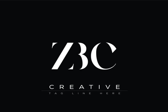 ZBC abstract letter logo design. This logo is designed by three abstract letters.