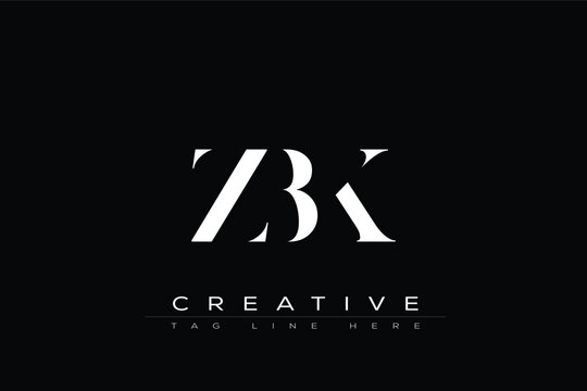 ZBK abstract letter logo design. This logo is designed by three abstract letters.
