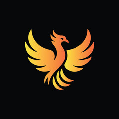 Obraz premium Phoenix Logo Flaming Bird of Rebirth for Energy, Power, or Brand Revival
