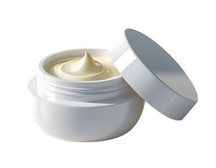 cosmetic cream jar isolated on white, transparent	
